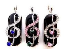 Music Note Flash Drive with Diamond